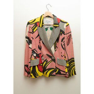 Moschino Spring/Summer 1991 Pop Art Roy Lichtenstein Print Blazer